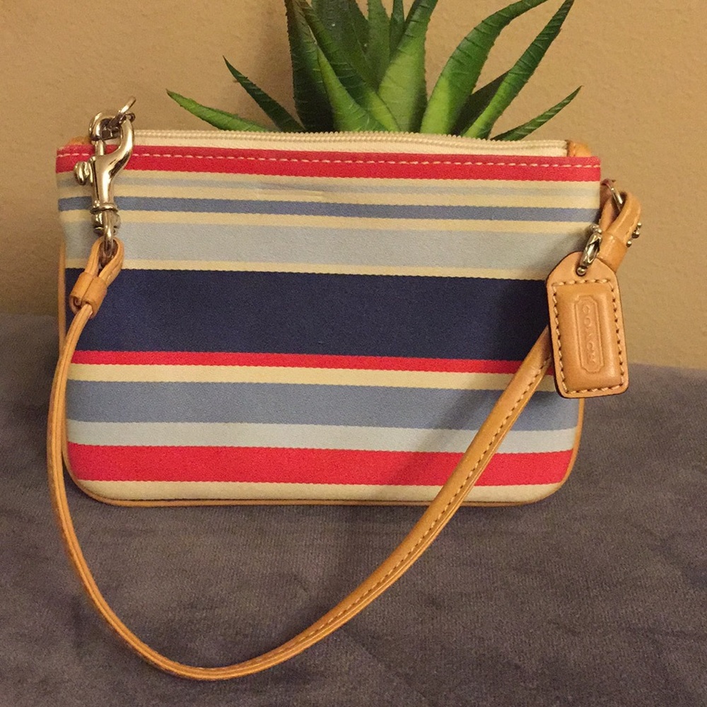 Authentic Coach Multicolored Mini Wristlet